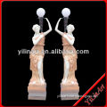 Life Size Marble Lady Light Statue Sculpture, Hand Carved Woman Statue YL-R413